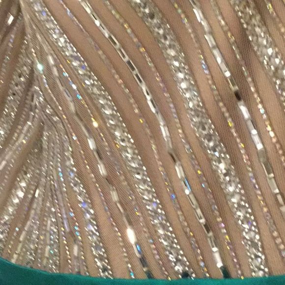 Xscape Green Embellished Halter Mermaid Go… - Picture 4 of 9